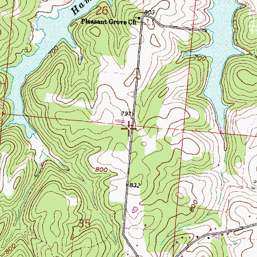 Topographic Map of Pope School (historical), OH