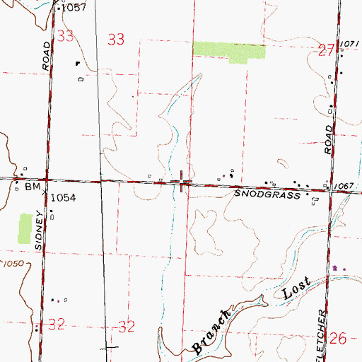 Topographic Map of Alibi School (historical), OH