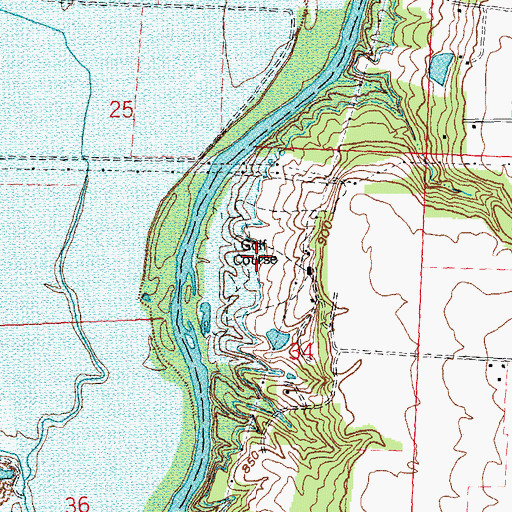 Topographic Map of Cliffside Golf Course, OH