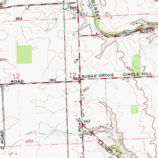 Topographic Map of Fairview School (historical), OH