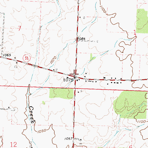 Topographic Map of Hill Grove School (historical), OH