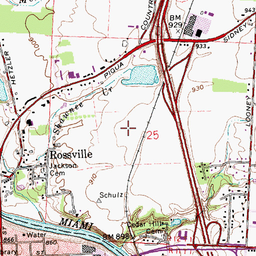 Topographic Map of Interstate 75 Industrial Park, OH