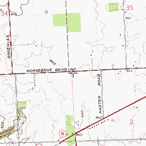 Topographic Map of Pierce School (historical), OH