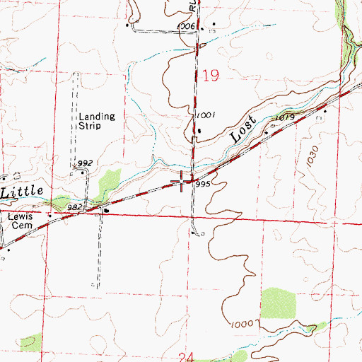 Topographic Map of Rugged Hill School (historical), OH