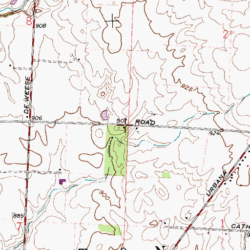 Topographic Map of School Number 8 (historical), OH