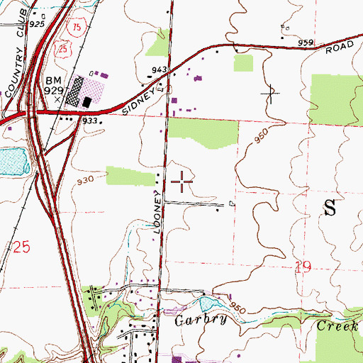 Topographic Map of Upper Valley Joint Vocational School, OH