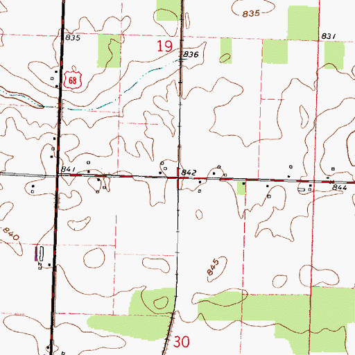 Topographic Map of Beagle (historical), OH