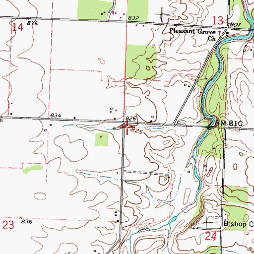 Topographic Map of Bishop School (historical), OH