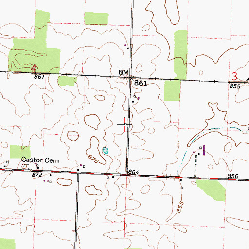 Topographic Map of Lackery School (historical), OH