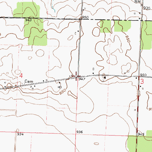 Topographic Map of Jones School (historical), OH