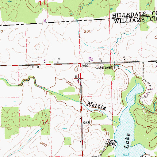 Topographic Map of Northwest, OH