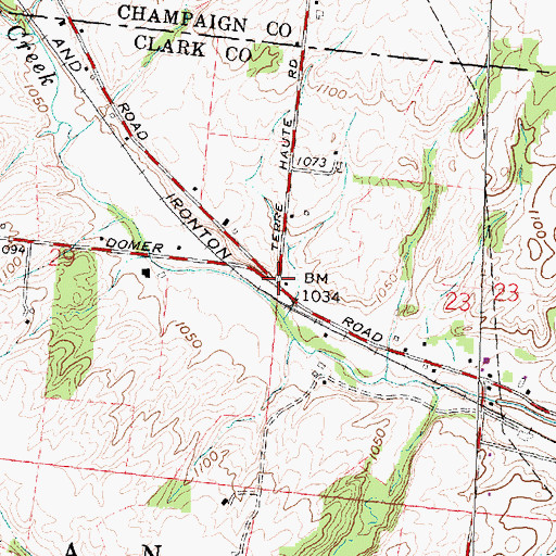 Topographic Map of Bryar, OH