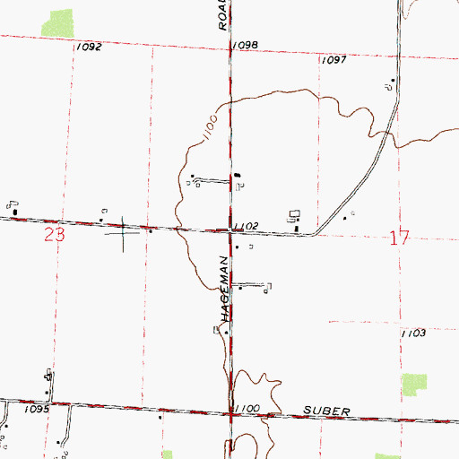Topographic Map of Hageman (historical), OH