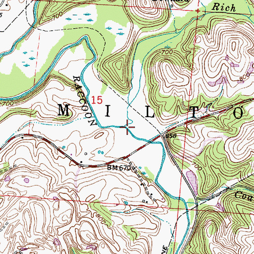 Topographic Map of Rich Run, OH