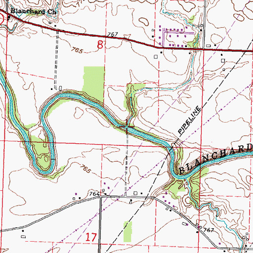Topographic Map of McKinnis Run, OH