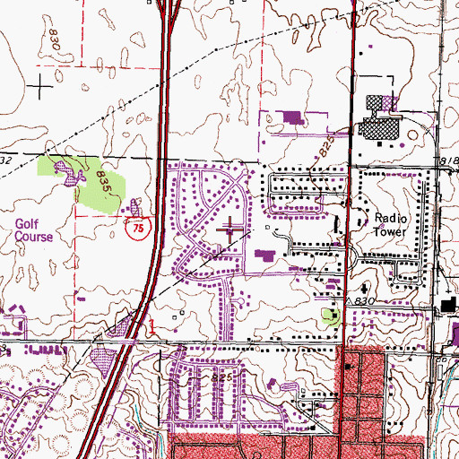 Topographic Map of Norcrest Presbyterian Church, OH