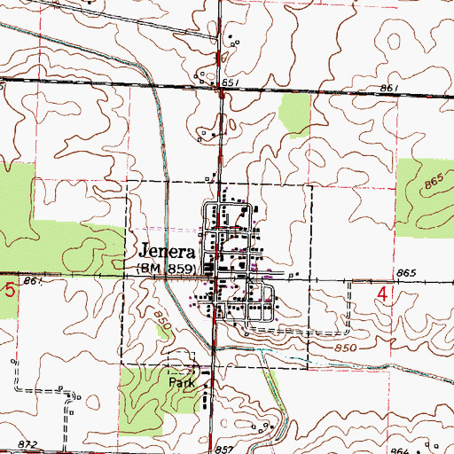 Topographic Map of Trinity Evangelical Lutheran Church, OH