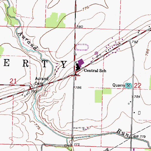 Topographic Map of Zion United Methodist Church, OH