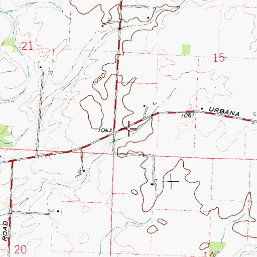 Topographic Map of Burr Oak School (historical), OH