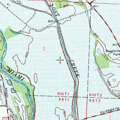 Topographic Map of Gerard Prairie, OH