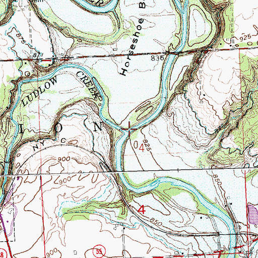 Topographic Map of Ludlow Creek, OH