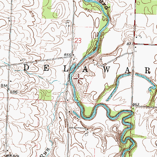 Topographic Map of Ripley Run, OH
