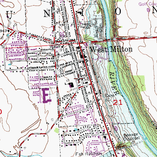 Topographic Map of Hoffman United Methodist Church, OH