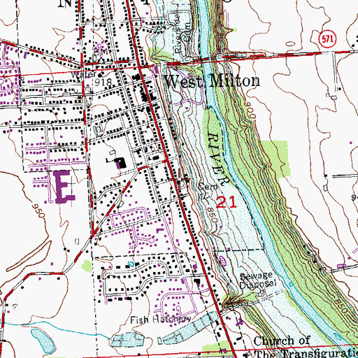 Topographic Map of West Milton Church of the Nazarene, OH