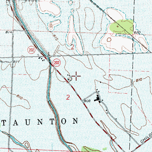 Topographic Map of Fulton Farms, OH