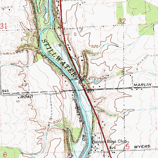 Topographic Map of F L Blankenship Riverside Sanctuary, OH