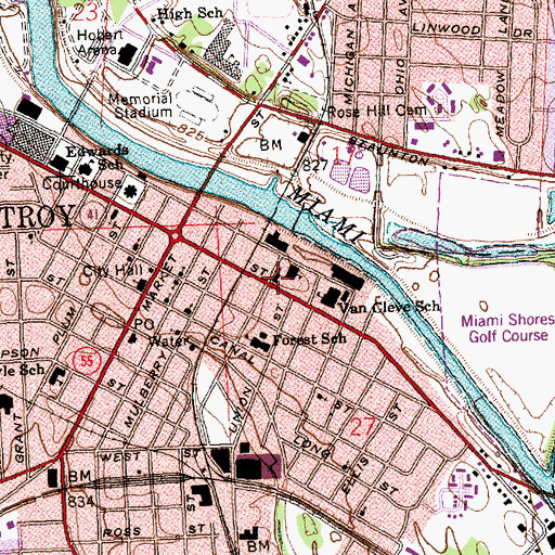 Topographic Map of Saint Patrick Catholic Church, OH