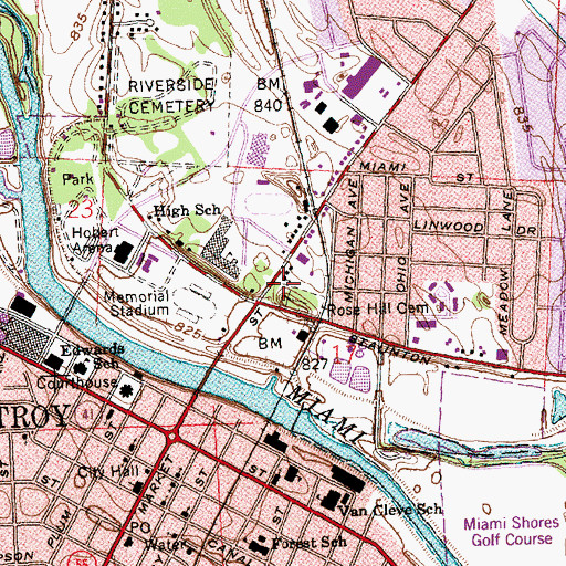 Topographic Map of Grace Brethren Church, OH