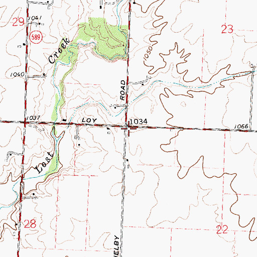 Topographic Map of Brown School (historical), OH