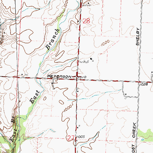 Topographic Map of Lostcreek German Baptist Church (historical), OH