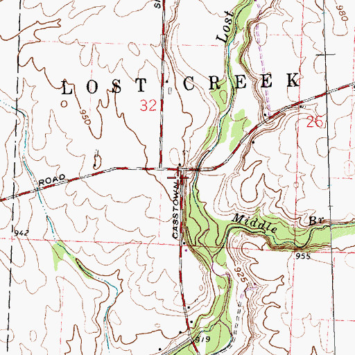 Topographic Map of Rogers Blockhouse (historical), OH