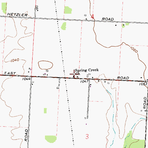 Topographic Map of Spring Creek Church, OH