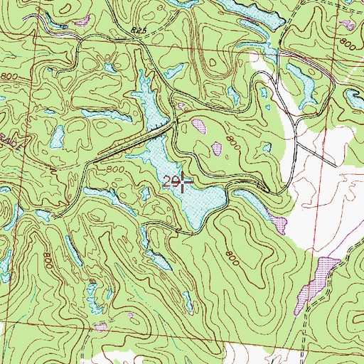 Topographic Map of Ohnoname 21 Reservoir, OH