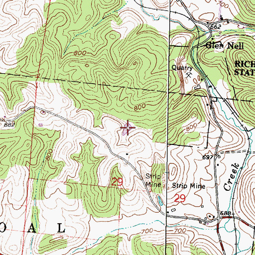Topographic Map of Gallahan Pond, OH