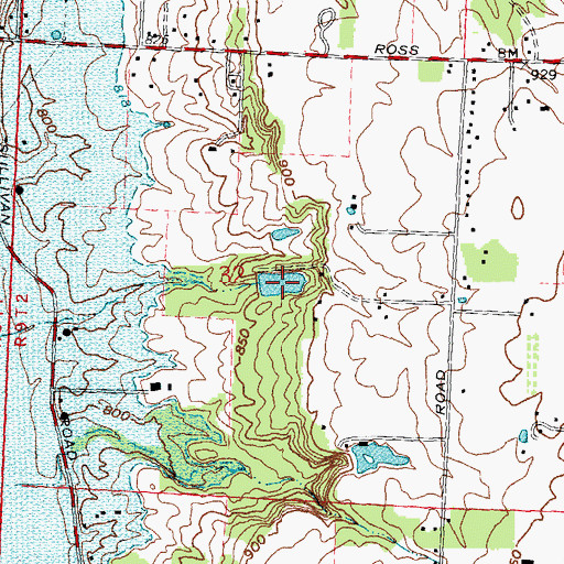 Topographic Map of Hart Pond, OH