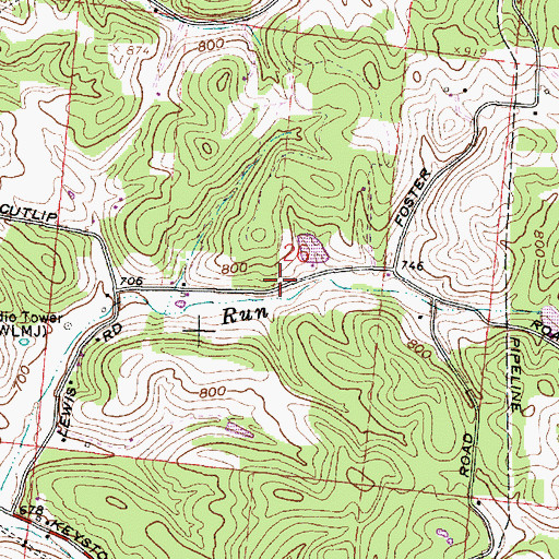 Topographic Map of Sickles Pond Dam, OH