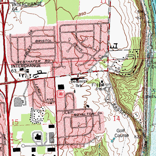 Topographic Map of Demmitt Elementary School, OH