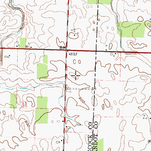 Topographic Map of Forest Field, OH