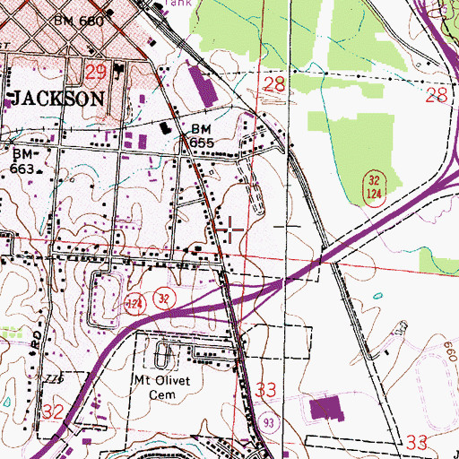 Topographic Map of Jackson Heliport, OH