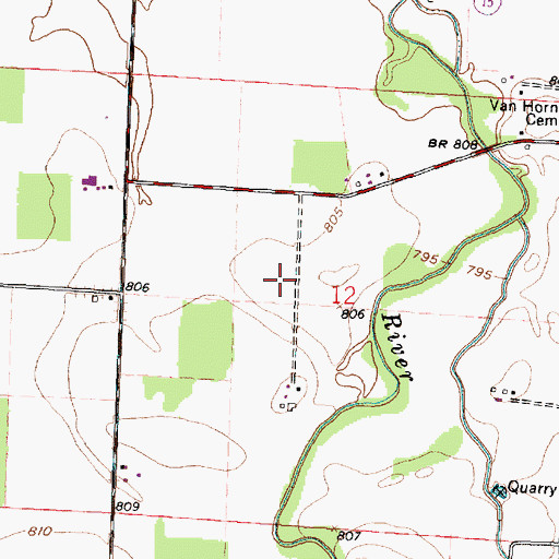 Topographic Map of Hagerty Airport (historical), OH