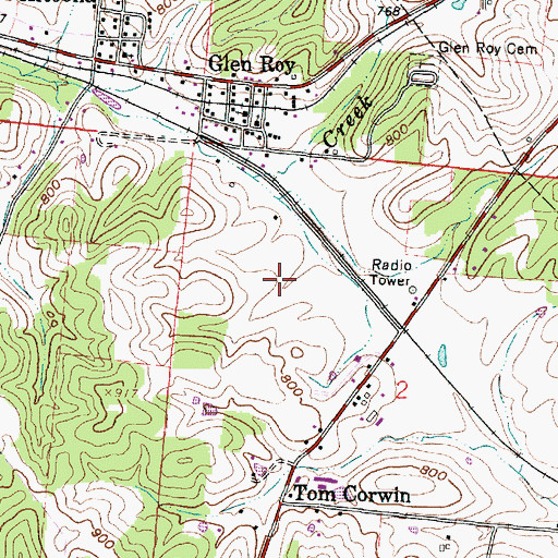 Topographic Map of WKOV-AM (Wellston), OH