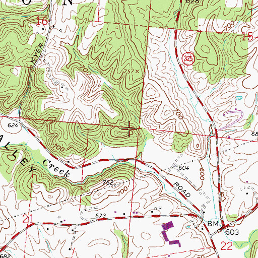 Topographic Map of Township of Raccoon, OH