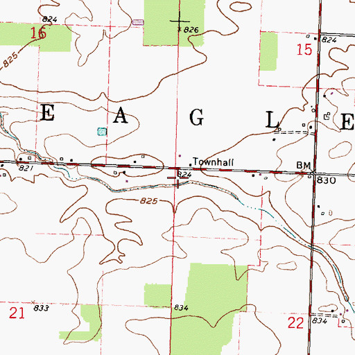 Topographic Map of Township of Eagle, OH