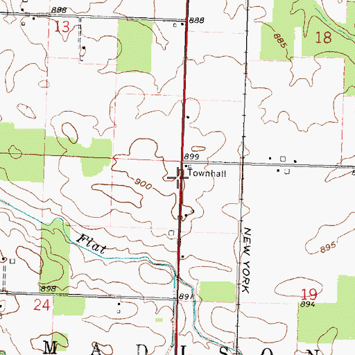 Topographic Map of Township of Madison, OH