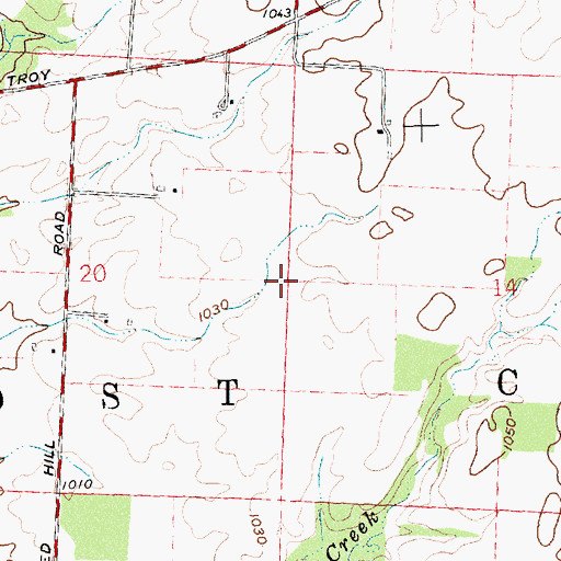 Topographic Map of Township of Lostcreek, OH