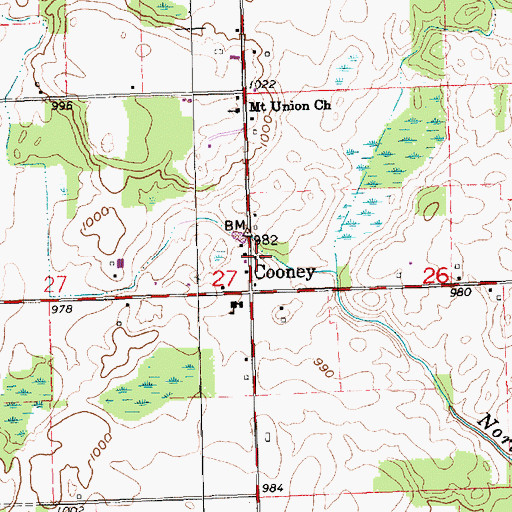 Topographic Map of Township of Northwest, OH